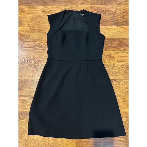 French Connection Whisper Ruth Square Neck Mini Dress – Black – Sz 4 Minimalist - Picture 3 of 9